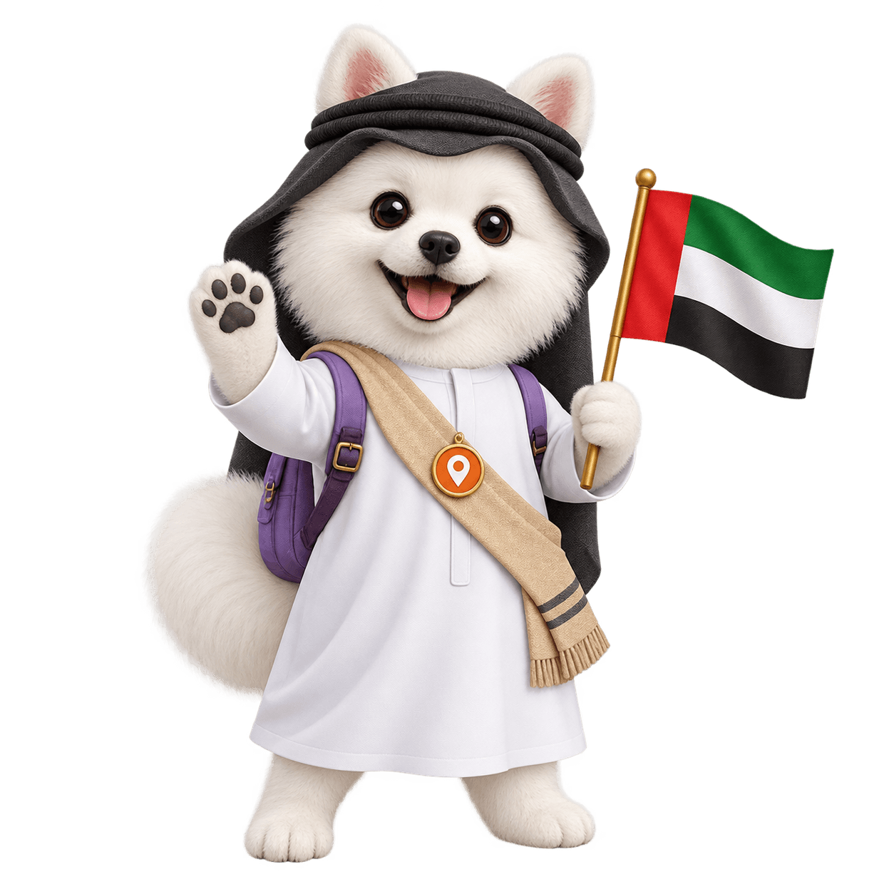 NUGUGO, the EODIGO guide character for United Arab Emirates