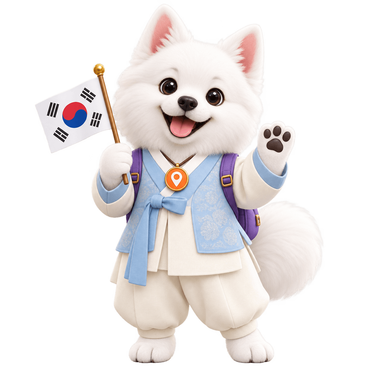 NUGUGO, the EODIGO guide character for South Korea